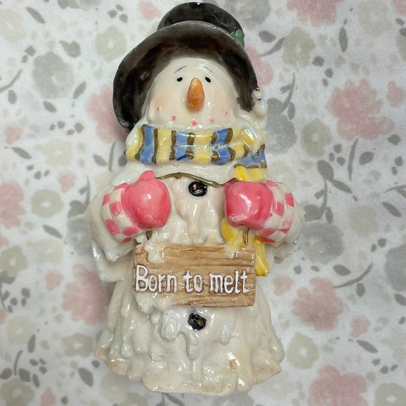 Ceramic Snowman - "Born to Melt" - Funny - Picture 3 of 7